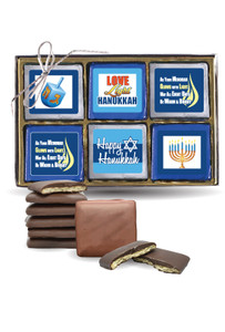Hanukkah Cookie Talk 12pc Chocolate Graham Box