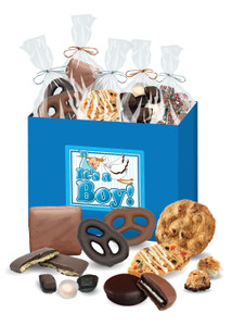 Baby Boy Basket Box of Gourmet Treats