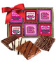 Valentine's Day Cookie Talk 12pc Chocolate Graham Box - Friends