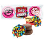 Valentine's Day Cookie Talk M&M & Chocolate Oreo Trio - Humorous Labels