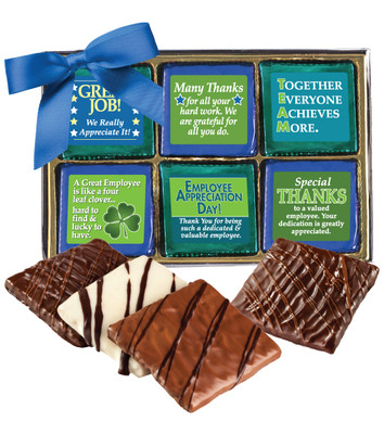Employee Appreciation Cookie Talk 12pc Chocolate Graham Box