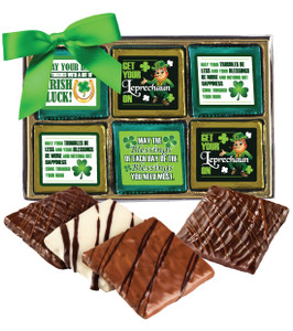 St Patrick's Day Cookie Talk 12pc Chocolate Graham Box