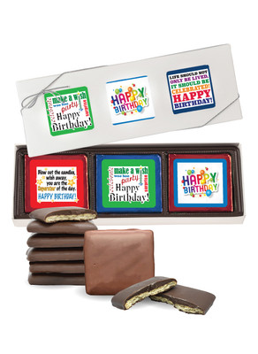 Birthday Cookie Talk Chocolate Graham 6pc Box