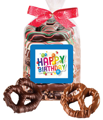 Birthday Chocolate Pretzel Bag