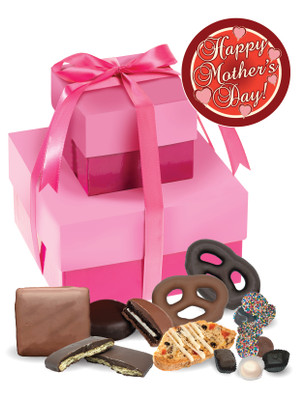 Mother's Day 2 Tier Gift of Treats - Pink