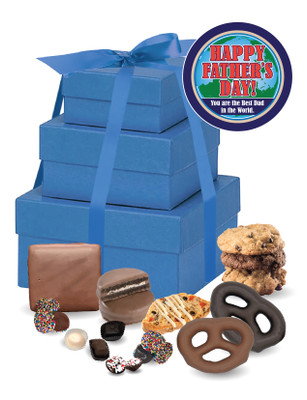 Father's Day 3 Tier Tower of Treats - Blue