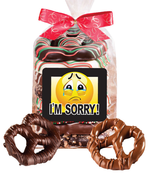 I'm Sorry 8pc Chocolate Pretzel Bag