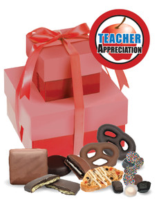 Teacher Appreciation 2 Tier Gift of Treats - Red