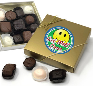 Get Well Chocolate Candy Box - Smiley Face