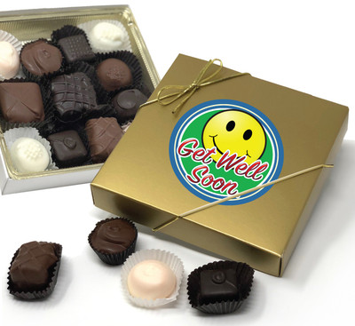 Get Well Chocolate Candy Box - Smiley Face