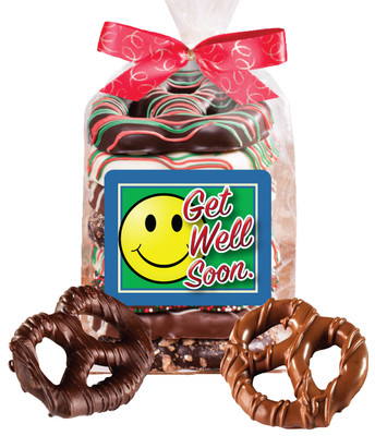 Get Well Chocolate Pretzel Bag