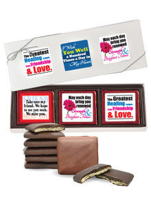Get Well Cookie Talk 6pc Chocolate Graham Gift Box