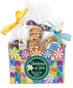 Thinking of You Gift Basket Box of Gourmet Treats - Flowers