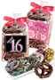 Sweet 16 Chocolate Pretzel Bag