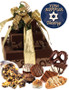 Yom Kippur 3-Tiered Tower Of Treats - Brown & Gold