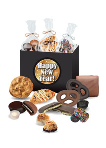 Happy New Year Basket Box of Gourmet Treats - Small