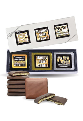 Happy New Year Chocolate Graham 6pc Box