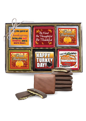 Thanksgiving Cookie Talk 12pc Chocolate Graham Box