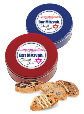Bar/Bat Mitzvah Biscotti Tin