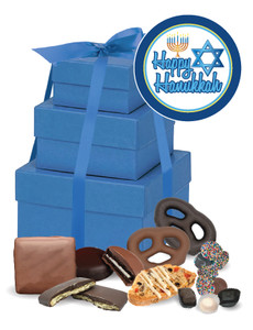 Hanukkah 3 Tier Tower of Treats - Blue