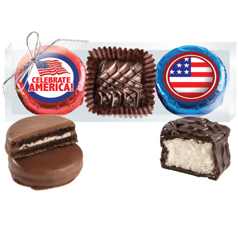 Celebrate America "Cookie Talk" Chocolate Oreo & Marshmallow Trio