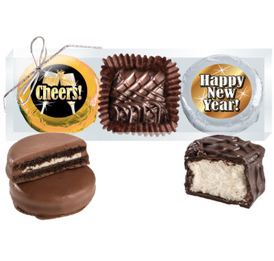 Happy New Year Cookie Talk Chocolate Oreo & Marshmallow Trio