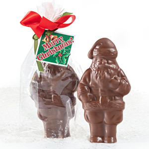 Mini Solid Chocolate Santa's