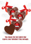Solid Chocolate Heart In Bag w/Ribbon