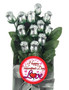 Valentine's Day Chocolate Long Stem Roses - Silver