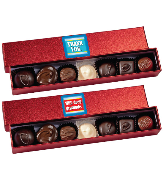 Thank You Chocolate Candy Red Sparkle Box