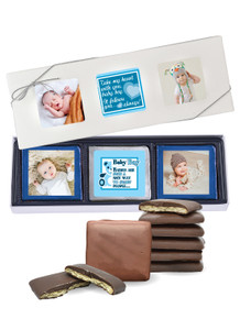 Baby Boy Chocolate Graham Photo 6pc Box