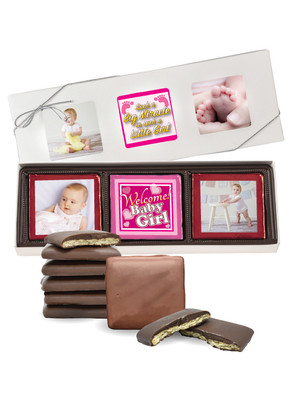  Baby Girl Chocolate Graham Photo 6pc Box
