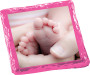 Baby Girl Chocolate Graham Photo - Pink