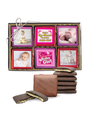 Baby Girl Chocolate Graham Photo 12pc Box