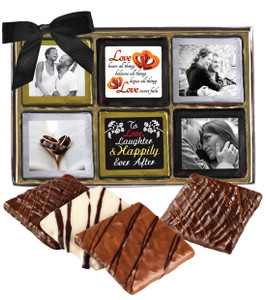 12pc Wedding Chocolate Graham Custom Photo Box