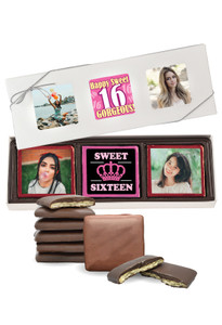 Sweet 16 Chocolate Graham Photo 6pc Box