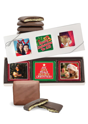 Christmas Chocolate Graham Custom Photo 6pc Box