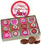 12pc Valentine's Day Chocolate Oreo Custom Photo Cookie Box