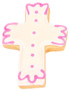 Cross Iced Sugar Butter Cookie - Pink