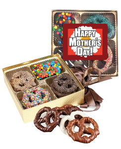 Mothers Day Chocolate Covered 16pc Pretzel Gift Box