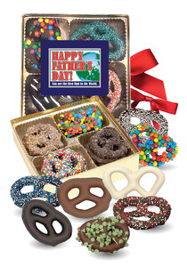 Fathers Day Chocolate Covered 16pc Pretzel Gift Box