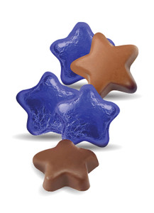 Solid Milk Chocolate Blue Stars