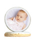 Baby Girl Photo Sugar Iced Butter Cookie - Circle