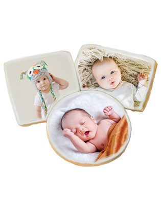 Baby Boy Photo Sugar Iced Butter Cookies