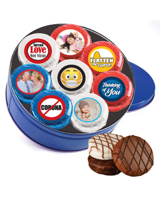 Connecting Friends 16pc Chocolate Oreo Photo Cookie Tin