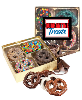 Connecting Friends 16pc Chocolate Covered Pretzel Box