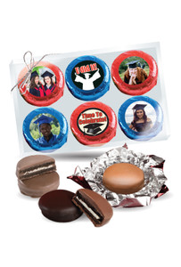 Graduation 6pc Chocolate Oreo Photo Cookie Box