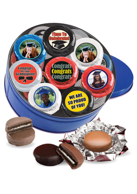 Graduation 16pc Chocolate Oreo Photo Tin