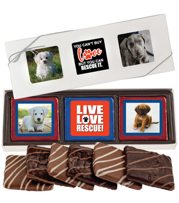 Dog Rescue Chocolate Graham 6pc Photo Box