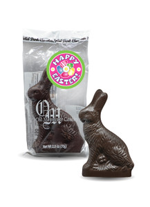 Easter Bunny Solid Dark Chocolate - Small